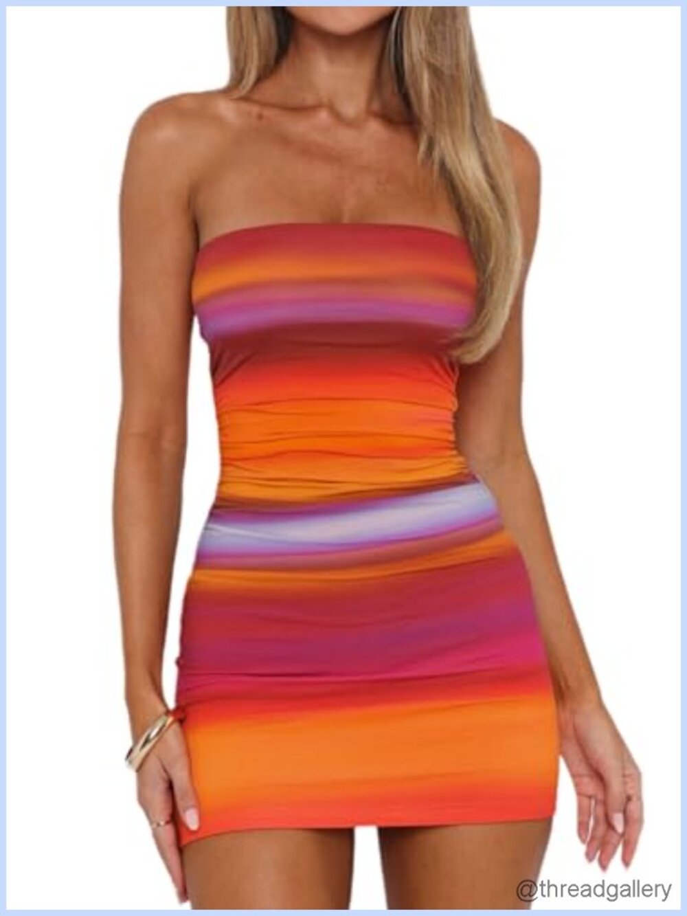 Women's Strapless Ruched Bodycon Mini Dress Backless Sleeveless Club Party